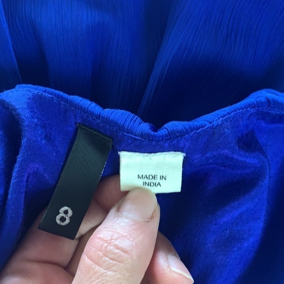 Divided by H&M Royal blue sleeveless pleated mini dress size 8 - Picture 7 of 15